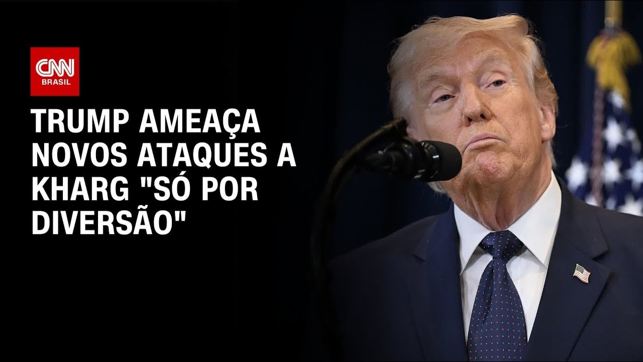 Trump ameaça novos ataques a ilha de Kharg “só por diversão” | AGORA CNN
