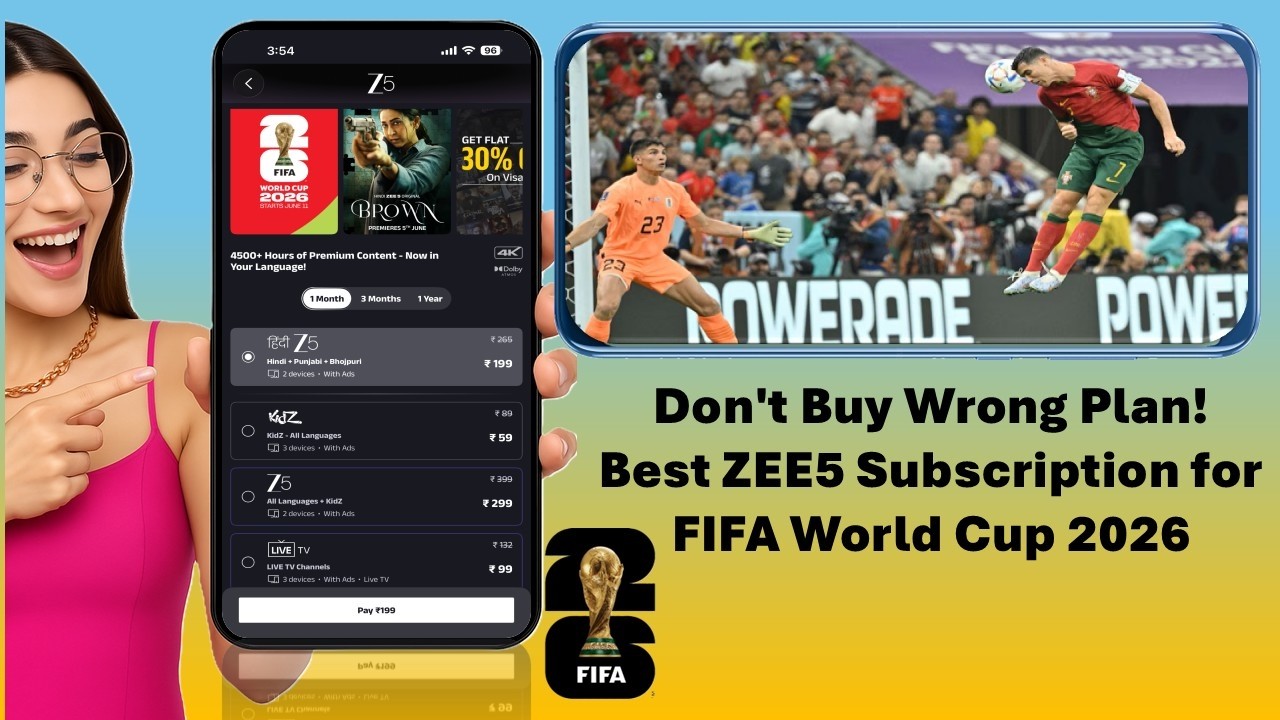 Лучший тарифный план ZEE5 для просмотра Чемпионата мира по футболу FIFA 2026 в прямом эфире в Индии.