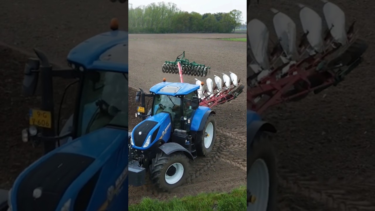 New Holland T7 😎 #tractor #ploughing #farming #kverneland #agro @FlyingPixelsPhotography