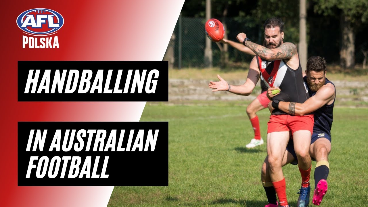 Handballing the ball in Australian Football