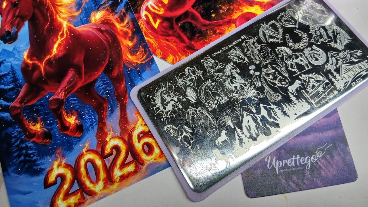 Дизайн на 2026год.Огненой лошади.С пластин от Uprettego