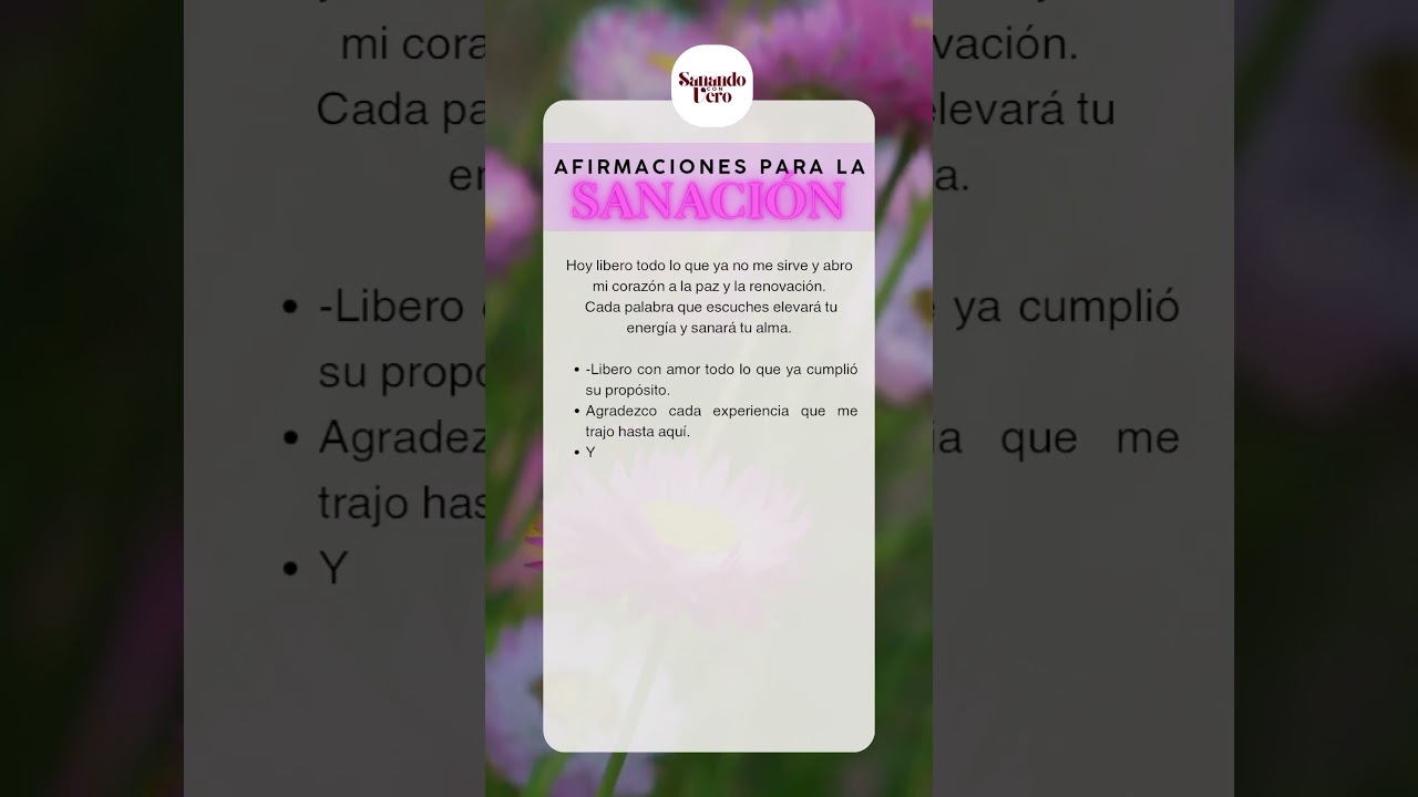 🌟SANA AHORA MISMO con estas afirmaciones poderosas. #decretoprosperidad #viral
