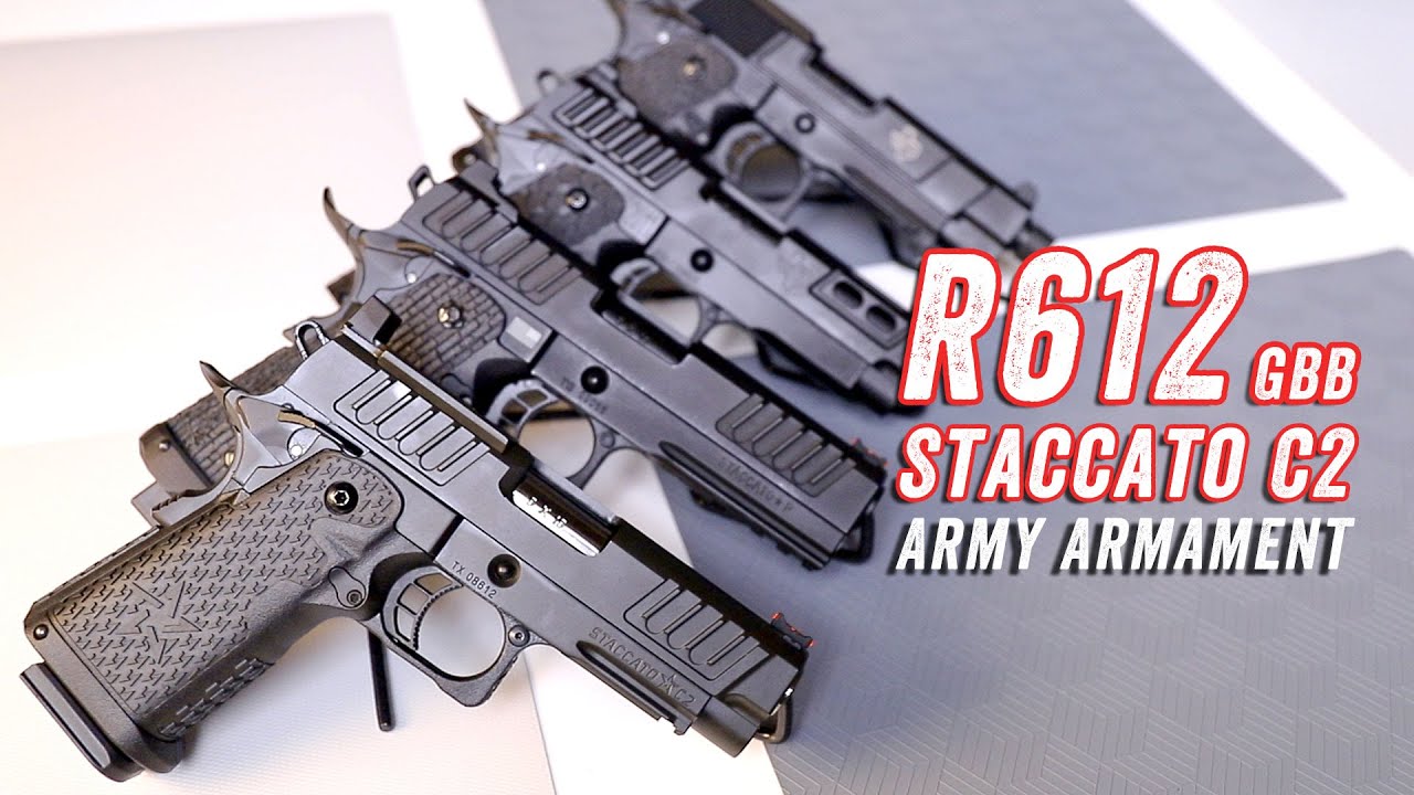Army Armament R612 Staccato C2 2011 Hi-capa GBB Pistol Unboxing Review [CHN]
