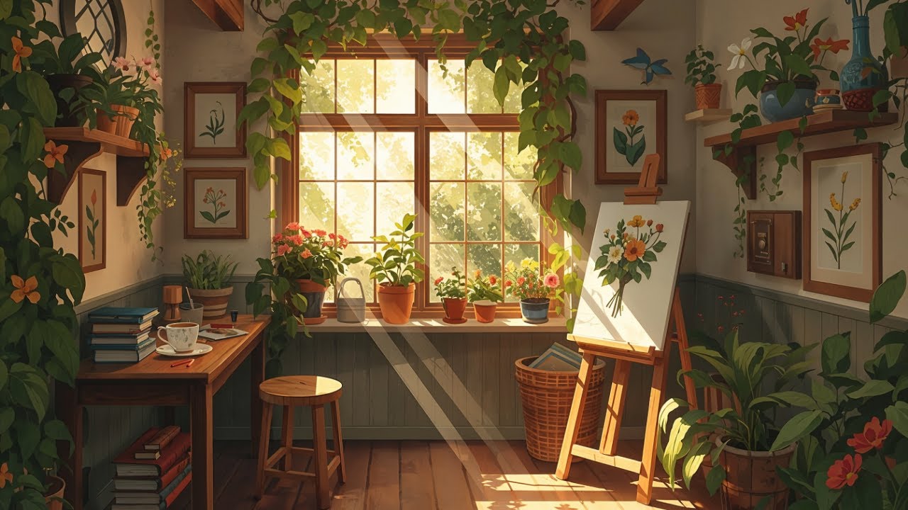 Lofi Beats Perfect for Studying, Painting, Reading, or Relaxing in a Cozy Sunlit Room 🎨🍃