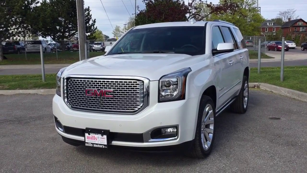 2017 GMC Yukon Denali 4WD Heads Up Display DVD Screen White Frost Tricoat Oshawa ON Stock# 171294