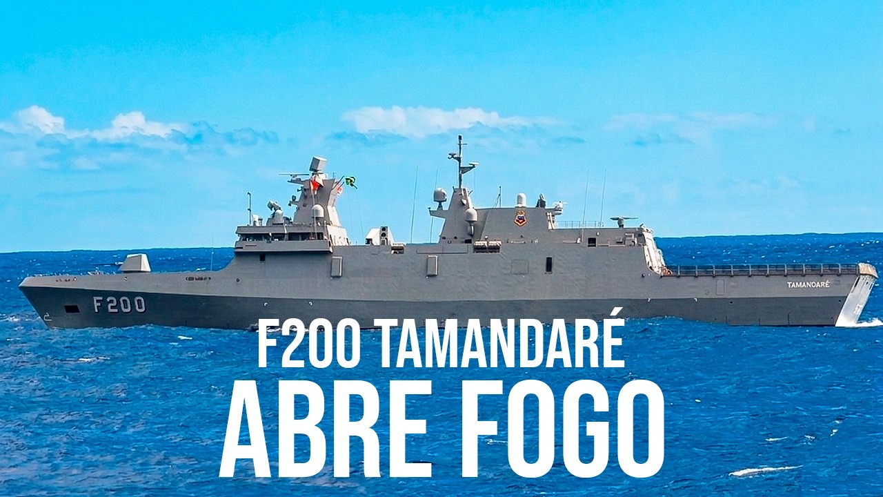 Fragata Tamandar&eacute; abre fogo pela primeira vez