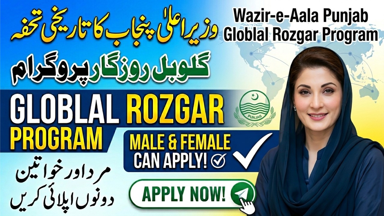 CM Punjab Global Rozgar Program 2026 | How to Apply Online for Global Rozgar Program