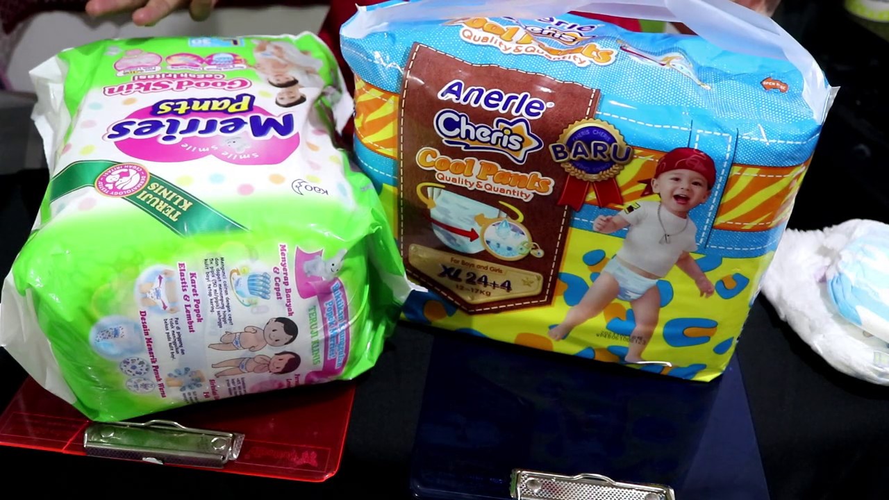 CHALLENGE DIAPERS CHERIS DAN MERRIES -CARA MEMILIH DIAPERS YANG TERBAIK