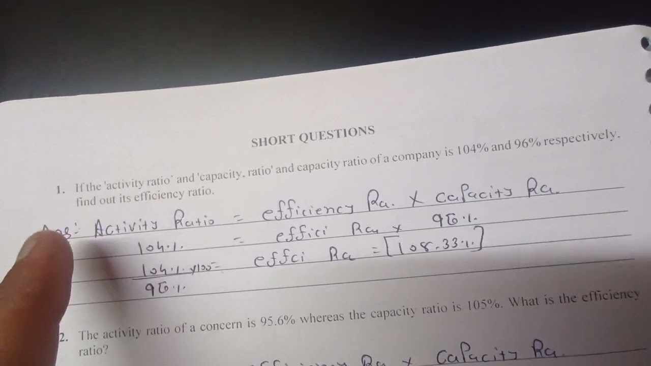 Management accounting unit 1 Short sum 1 (N.S)