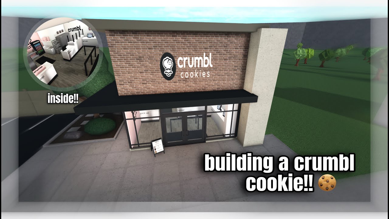 building a crumbl cookie in bloxburg!🍪🩷|niyarobloxx| #bloxburg #crumblcookies #roblox