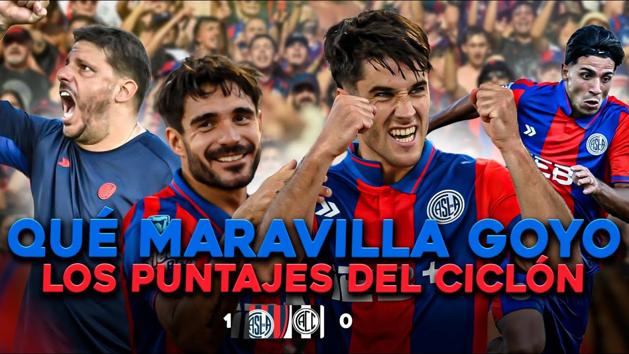 SAN LORENZO - GRAN DEBUT DE GOYO RODRIGUEZ Y TRIUNFO VS CENTRAL CÓRDOBA - LOS PUNTAJES DEL CICLÓN
