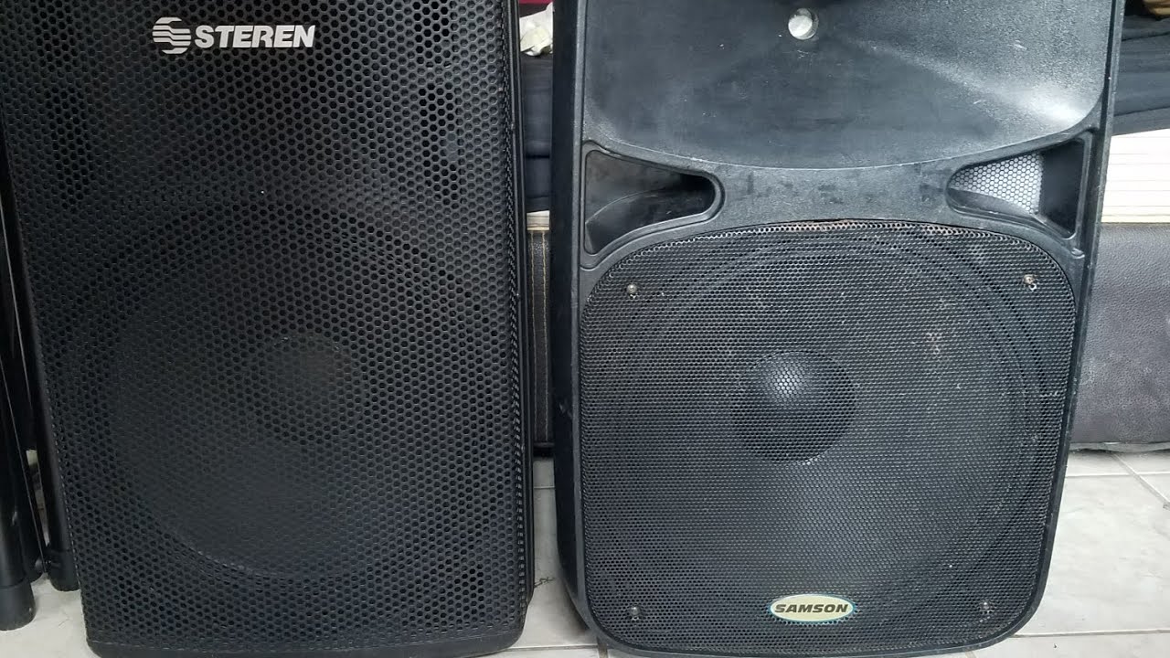 Prueba de audio de la bocina steren 1594 y una samson d415
