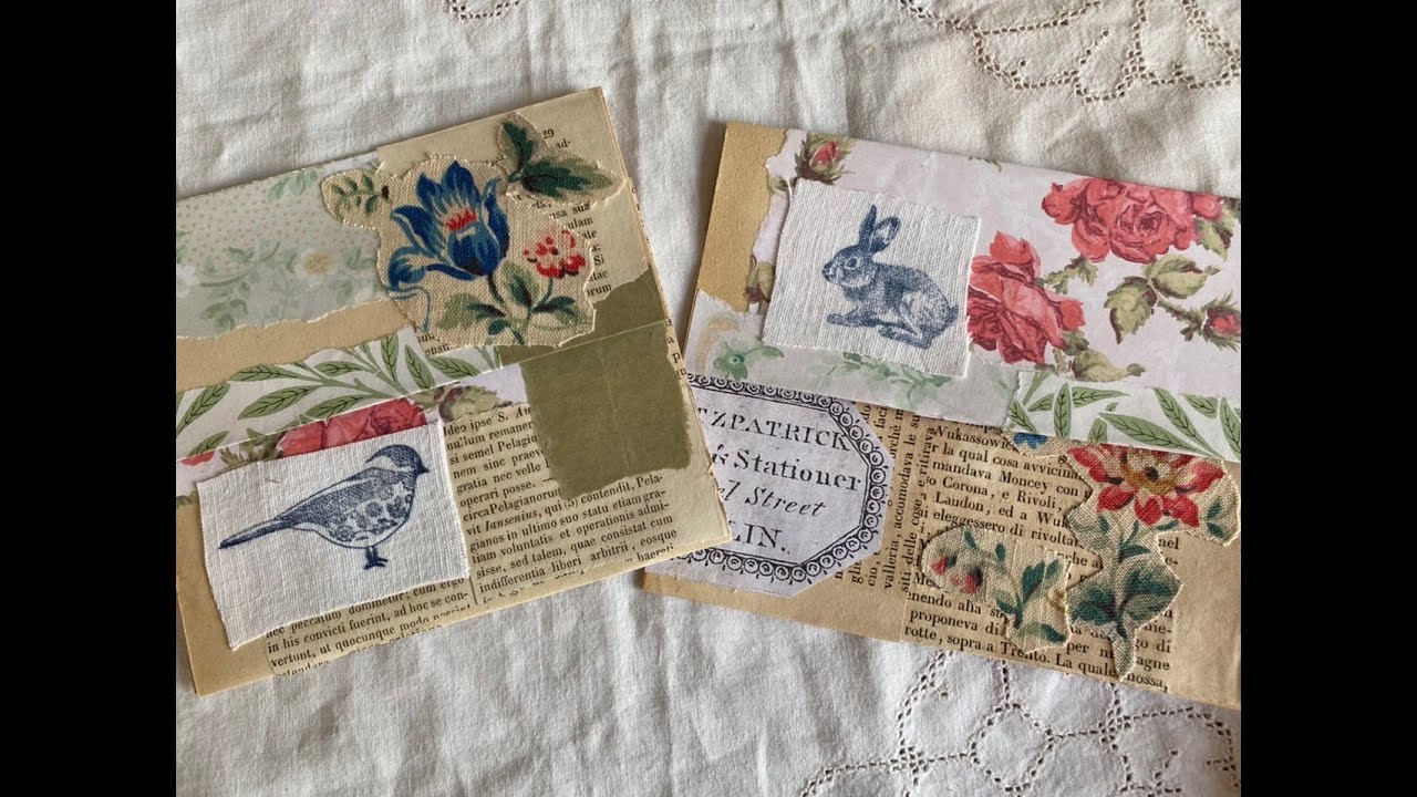 #The100DayProject | Day 76 : Book page envelopes | Inspired by : a fabric