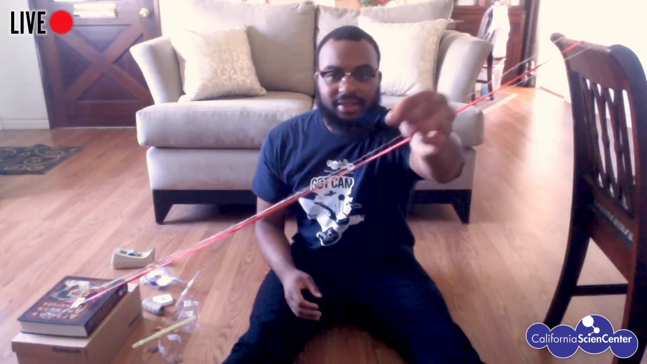 Zooming Zipline (LIVE!) - Stuck at Home Science