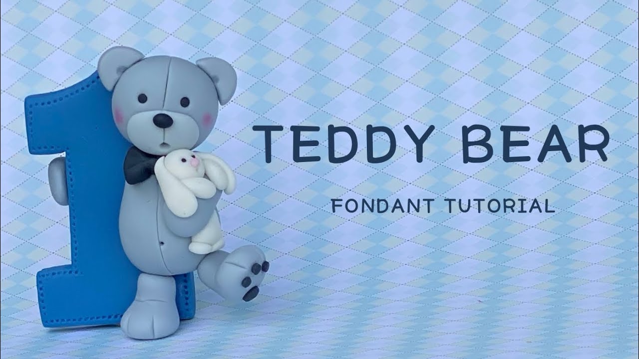 How to make a FIRST birthday fondant teddy bear & bunny cake topper (weights included)