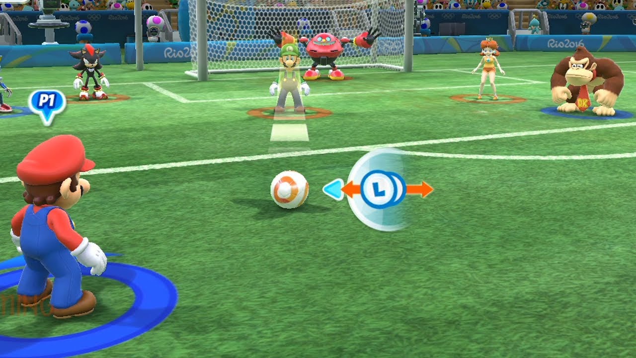#Football( Extra Hard )Team Mario vs Team Sonic- Mario and Sonic at The Rio 2016 Olympic Games