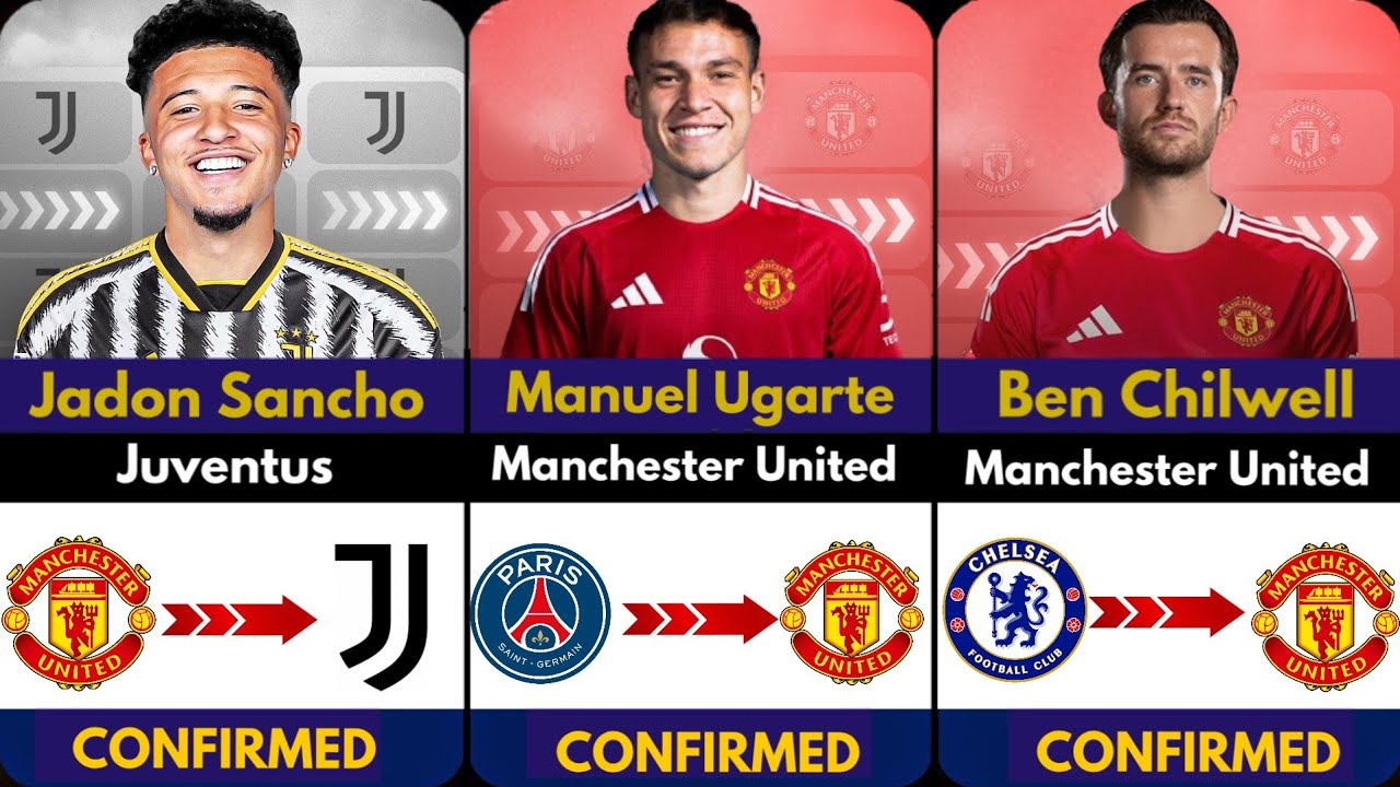 🚨MANCHESTER UNITED ALL LATEST CONFIRMED TRANSFER SUMMER AND RUMOURS 2024, 🔥 Ugrate, Chilwell ✅️, San