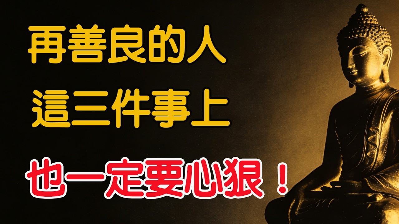 你的善良，必須帶點鋒芒：這三件事，一定要心狠！！#佛學智慧#因果報應#福報#佛教故事#人生智慧#改變命運#佛說#修行#因果#業力#心靈成長#地藏經#善惡有報#積福#佛門故事#命運#開悟#禪修