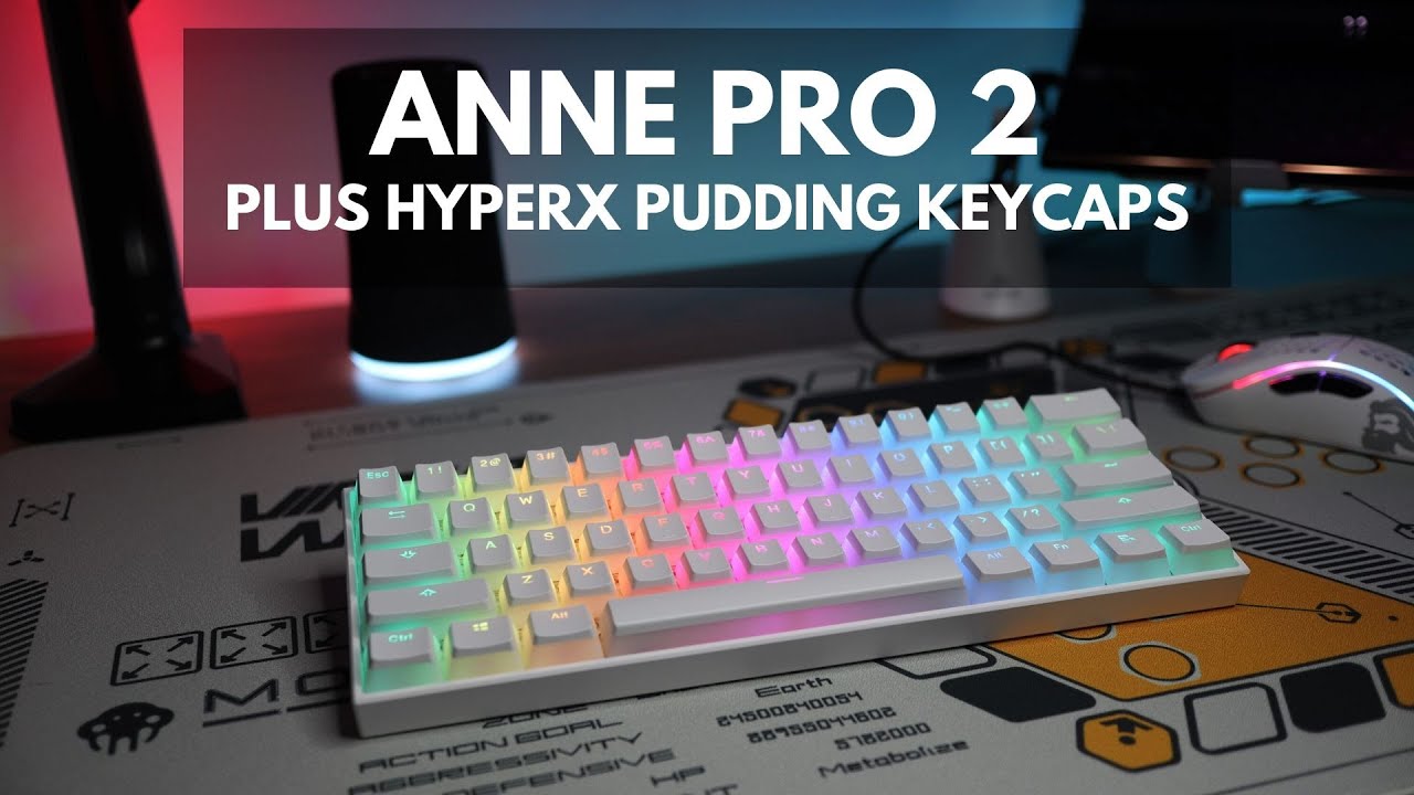 Anne Pro 2 Gateron Red Unboxing | HyperX PBT Pudding Keycaps | Lighting Showcase | Typing Sounds
