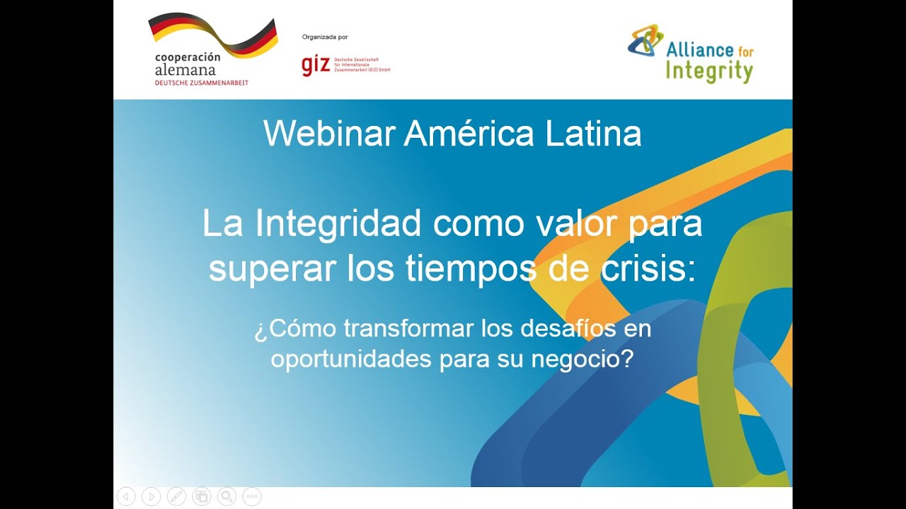 WEBINAR - La Integridad Como Valor Para Superar Los Tiempos De Crisis