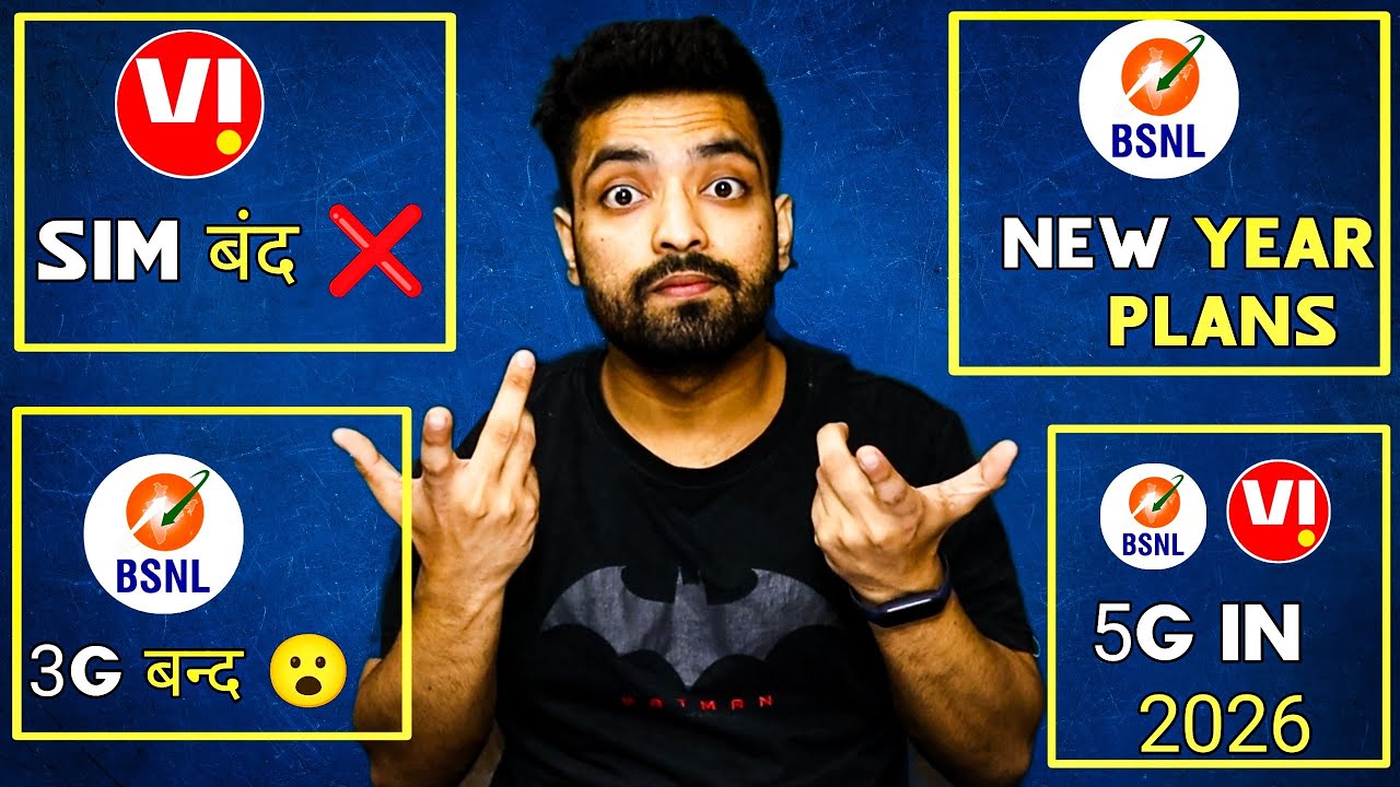 BSNL 3G Shutdown ❌ VI SIM Closed, BSNL New Year Plans, Vi & BSNL 5G In 2026?