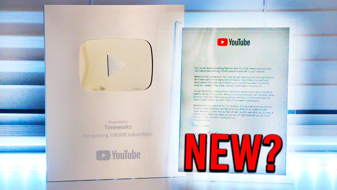 The NEW 100K Subscriber Award? (Silver Letter Award)