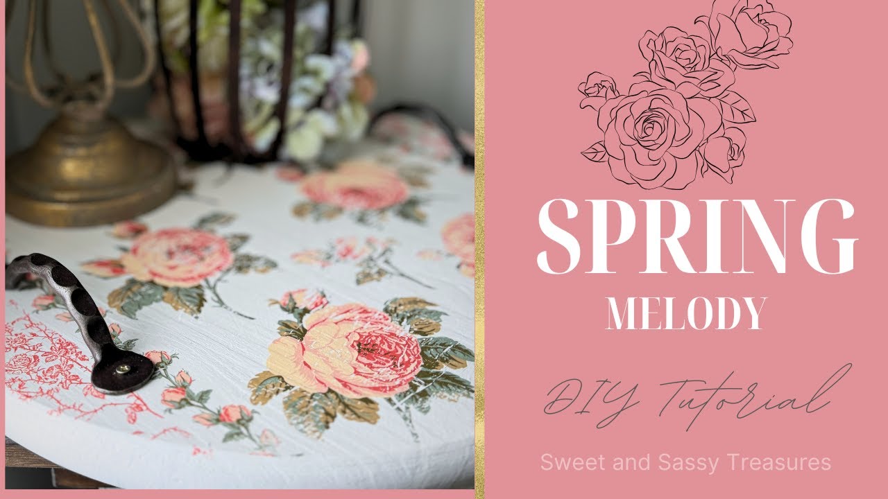 Easy DIY Wooden Tray: meet the Spring Melody Paint Inlay by IOD