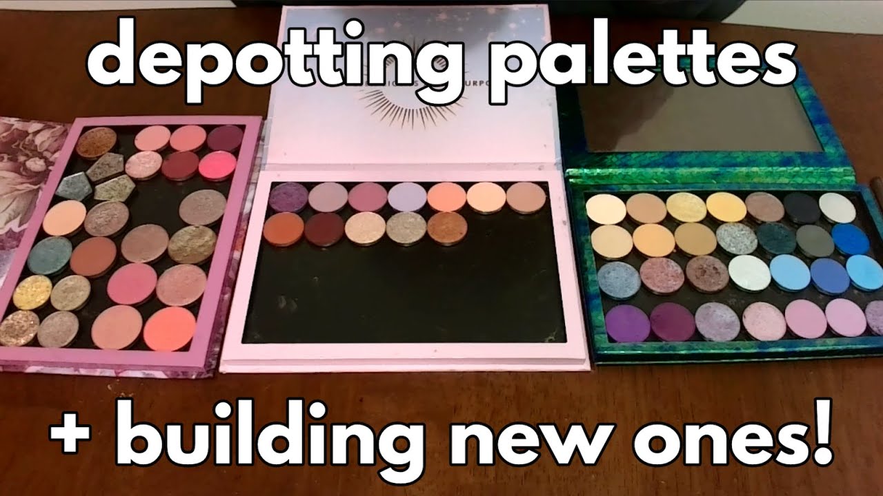 DEPOTTING old palettes and BUILDING MY OWN! | breaking down old colourpop to make custom palettes
