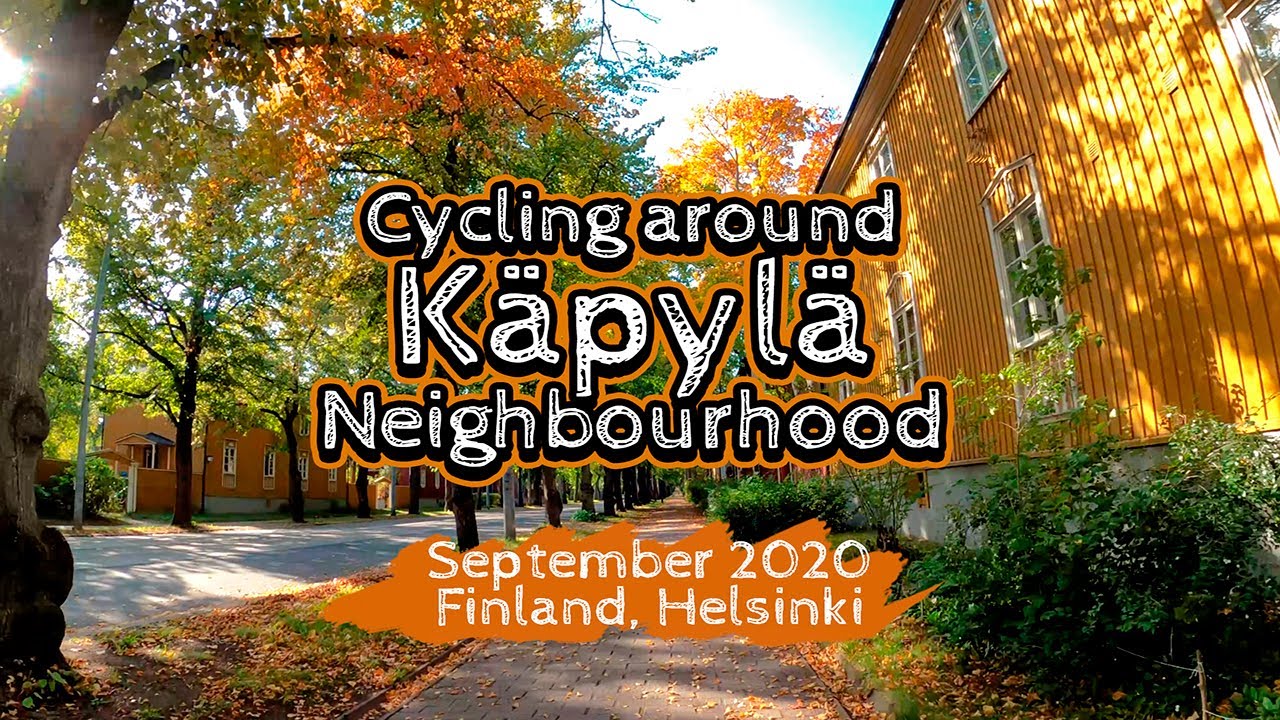 Cycling around Käpylä Neighbourhood, September 2020, Finland, Helsinki [4K]