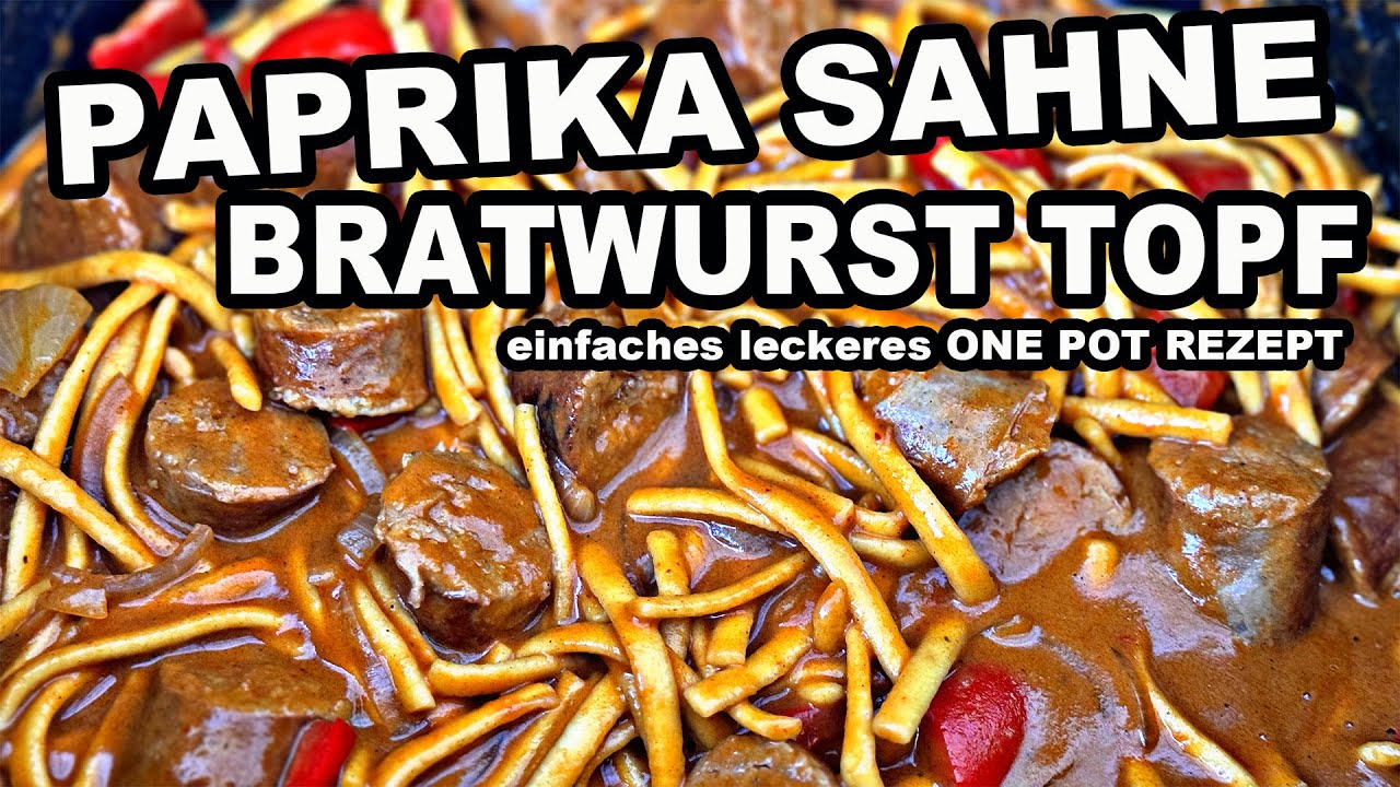 Paprika Sahne Bratwurst Spätzle Topf | Dutch Oven | The BBQ BEAR