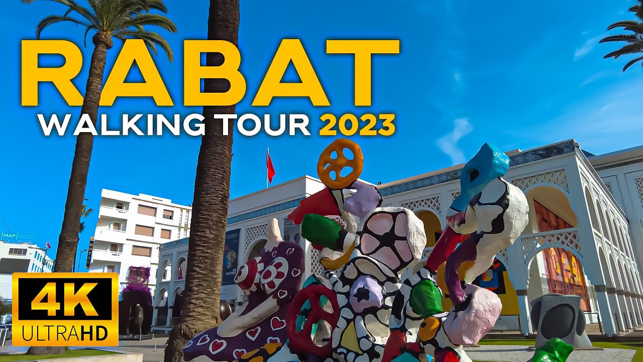 RABAT, Morocco Walking tour  2023 - 4K UHD  🇲🇦