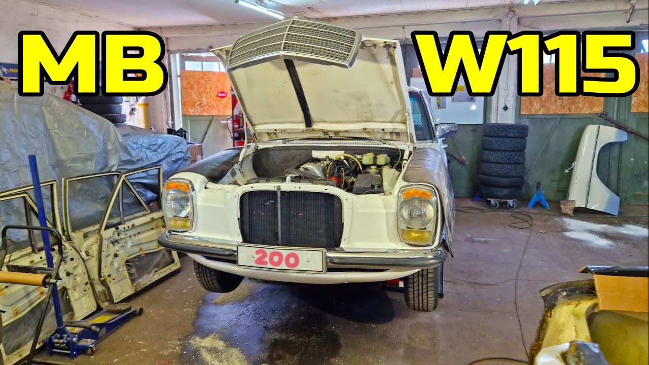 Byta startmotor. Det måste väl vara ett snabbjobb? Eller? Mercedes Compakt W115 200 /8 1975