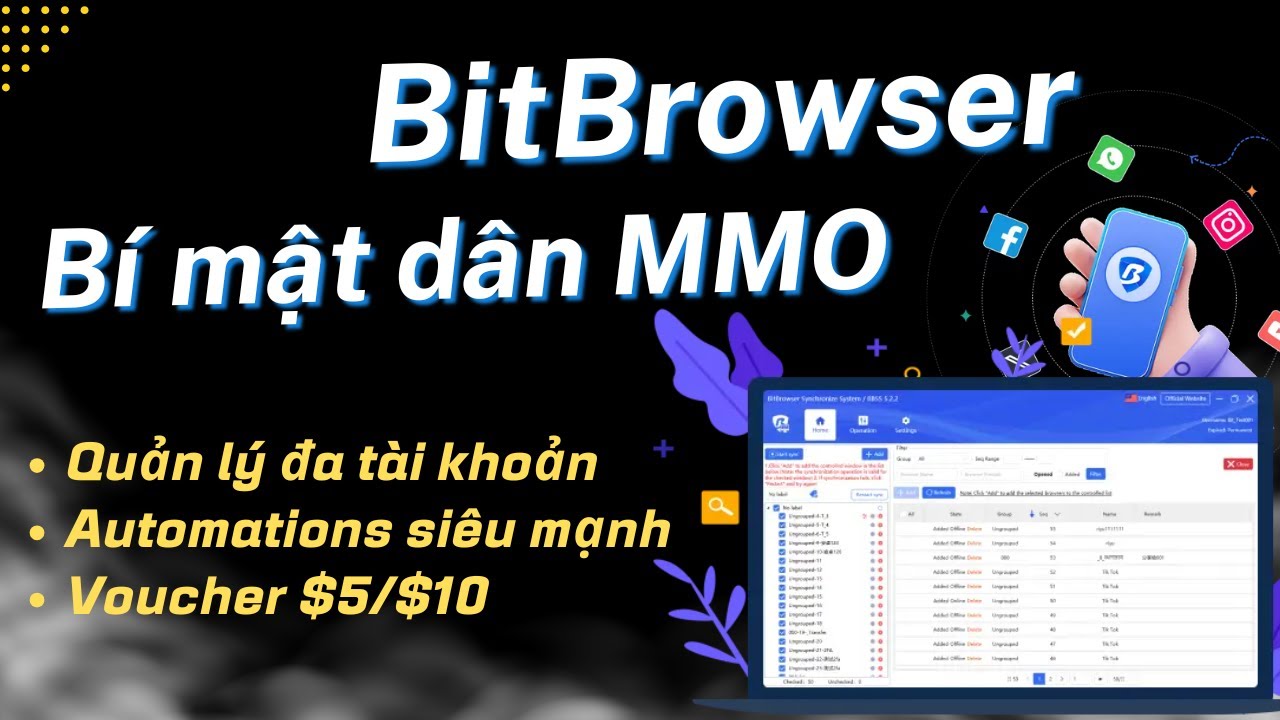 C&aacute;ch tối ưu đa t&agrave;i khoản với BitBrowser: Nhanh &ndash; Nhẹ &ndash; Kh&ocirc;ng lộ danh t&iacute;nh