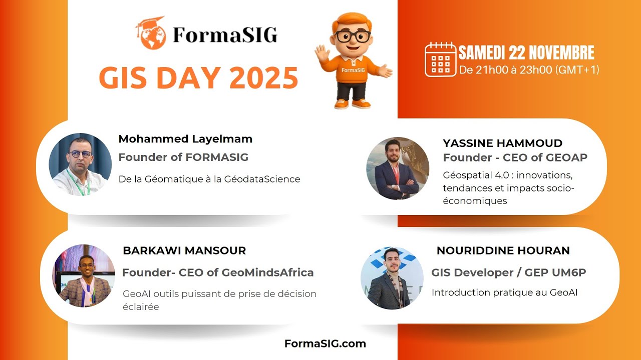 GIS DAY 2025 &ndash; De la G&eacute;omatique &agrave; la GeoDataScience | GeoAI & Analyse Spatiale