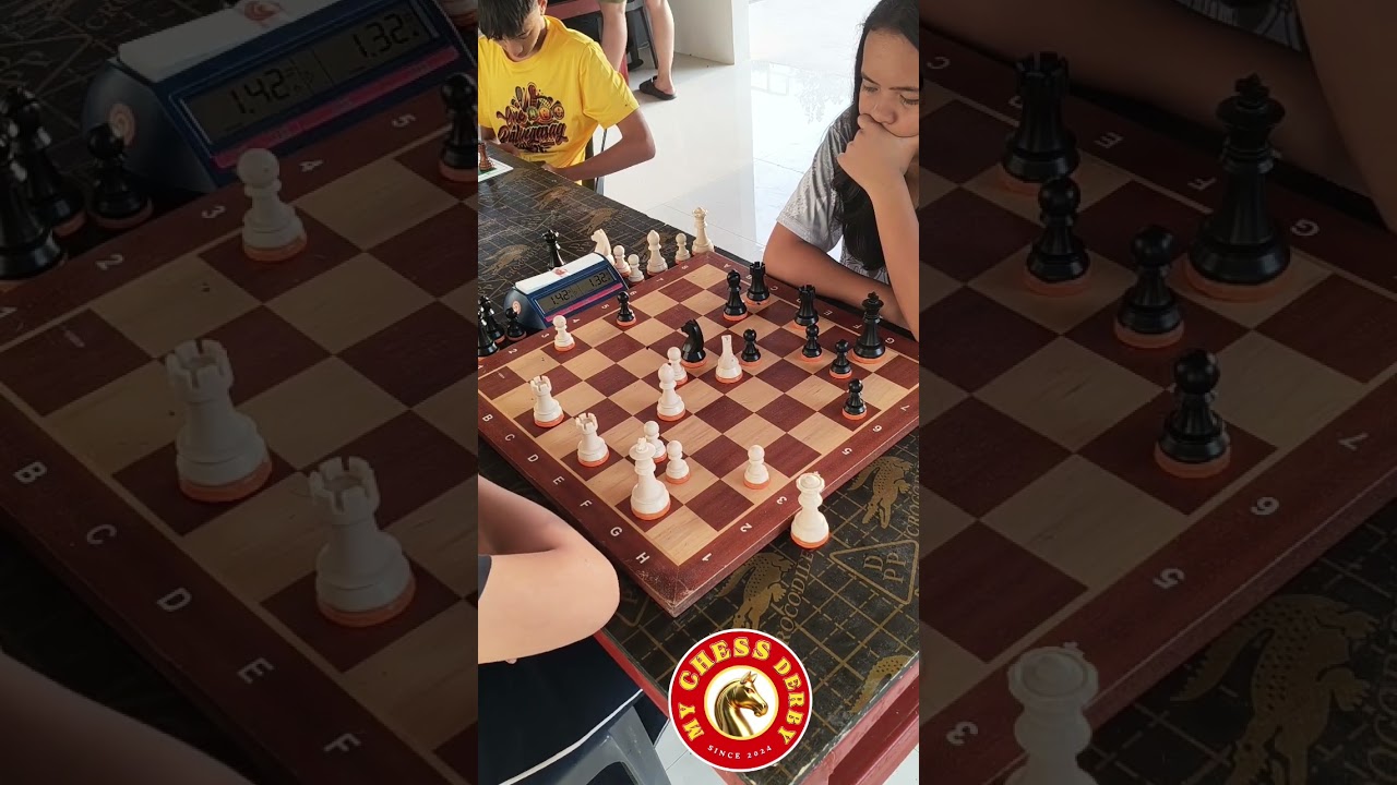 Rook versus Rook endgame in Scandinavian Defence played by Jim Ulysses Arado versus Rena Dalagan