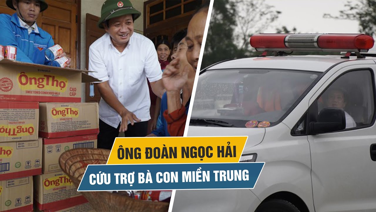 Ông Đoàn Ngọc Hải lái xe cứu thương vượt lũ, cứu trợ bà con miền Trung