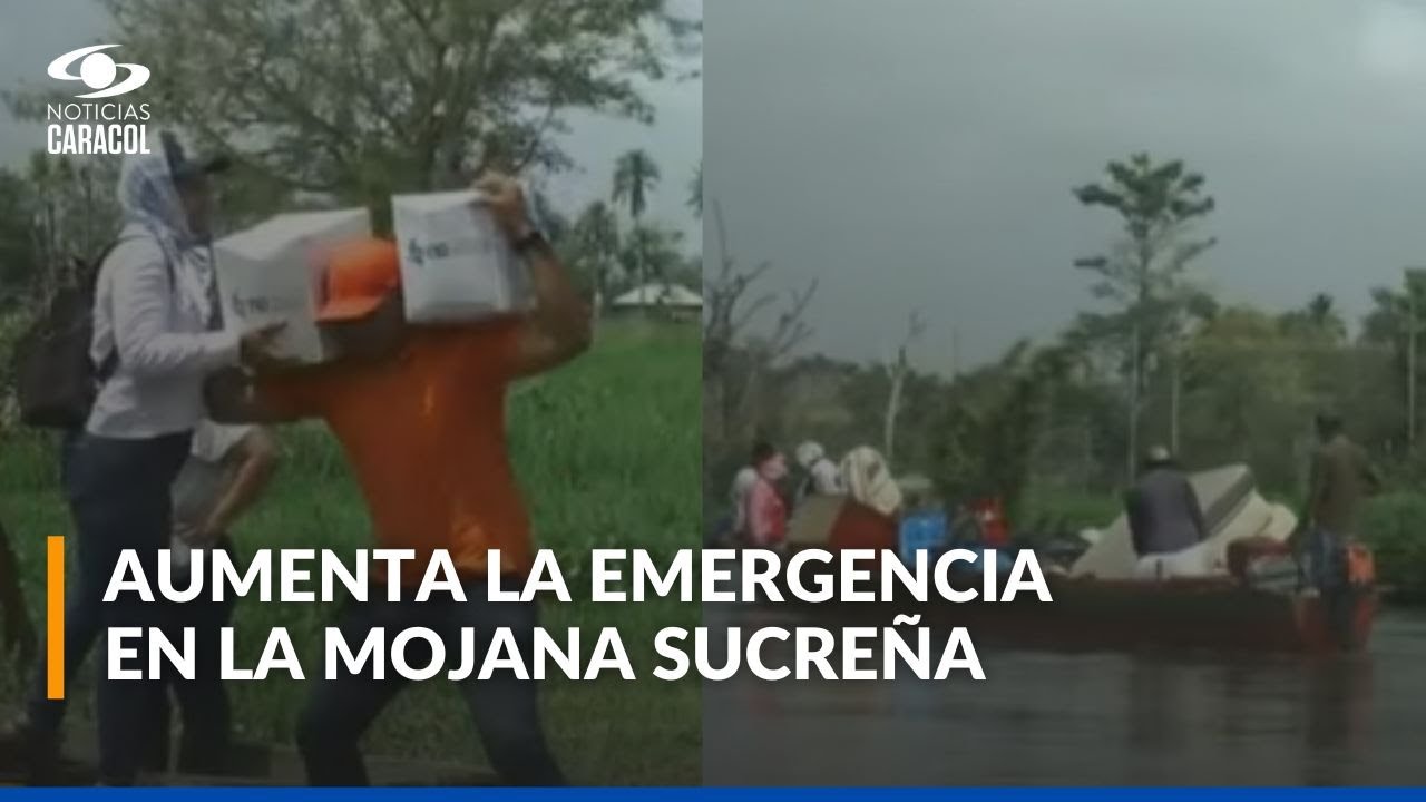 Difícil panorama por inundaciones en La Mojana: habitantes evacúan sus casas por la emergencia