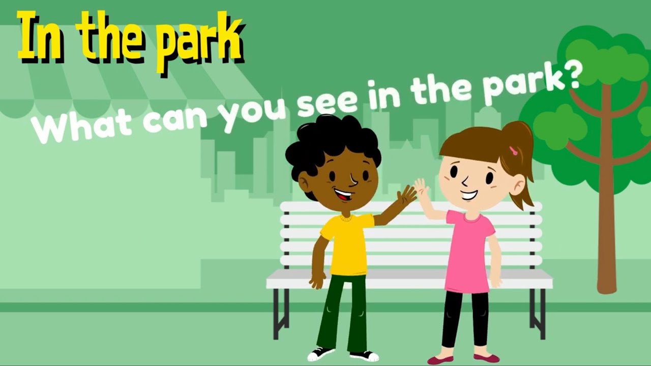 In the Park  | What can you see in the park? | Vocabulary | Flashcards