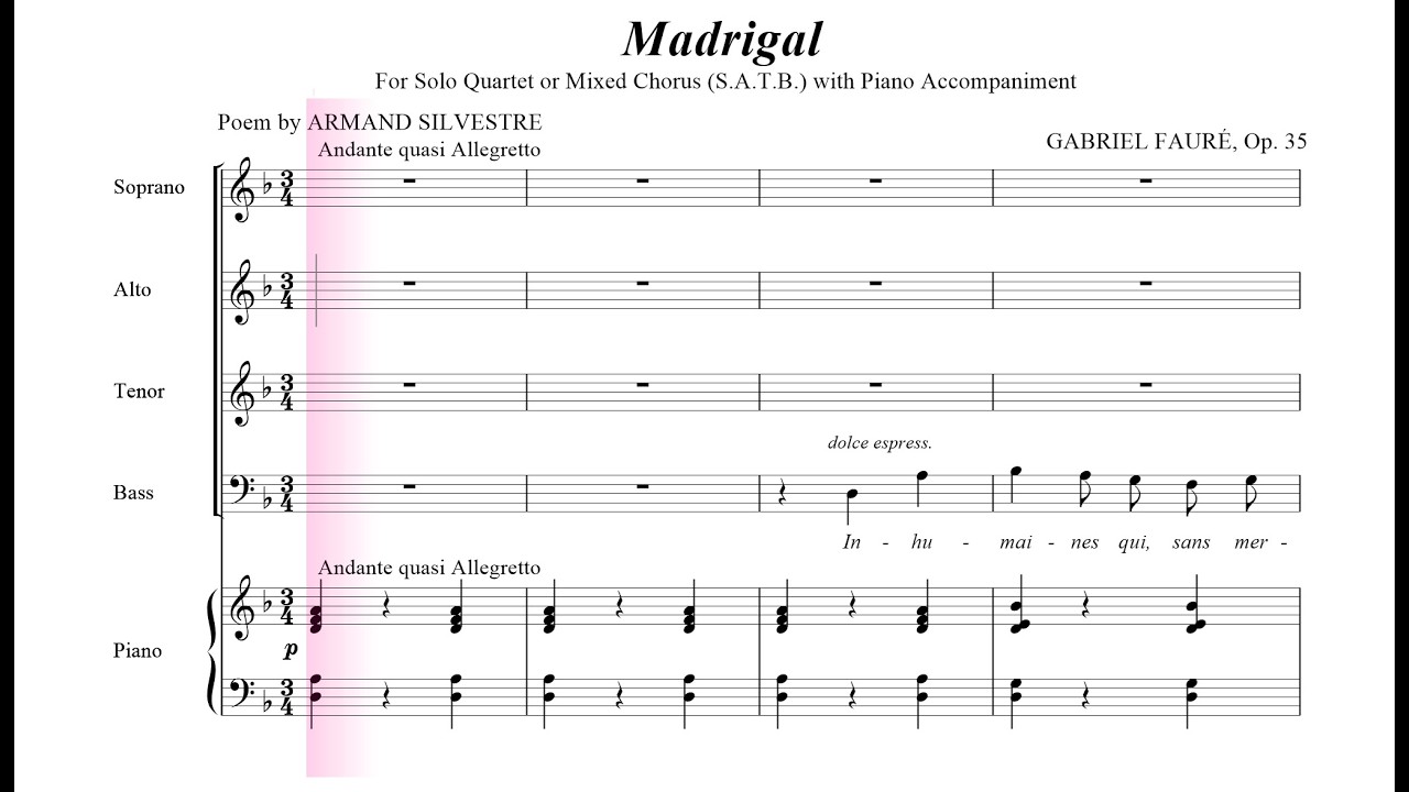 G. Faure,  Madrigal