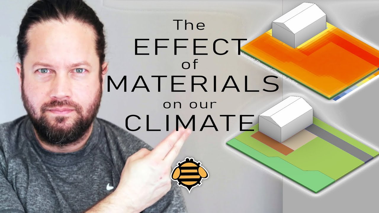 Материалы и тепловой комфорт на открытом воздухе с Honeybee | Инструменты Ladybug | Grasshopper3D...