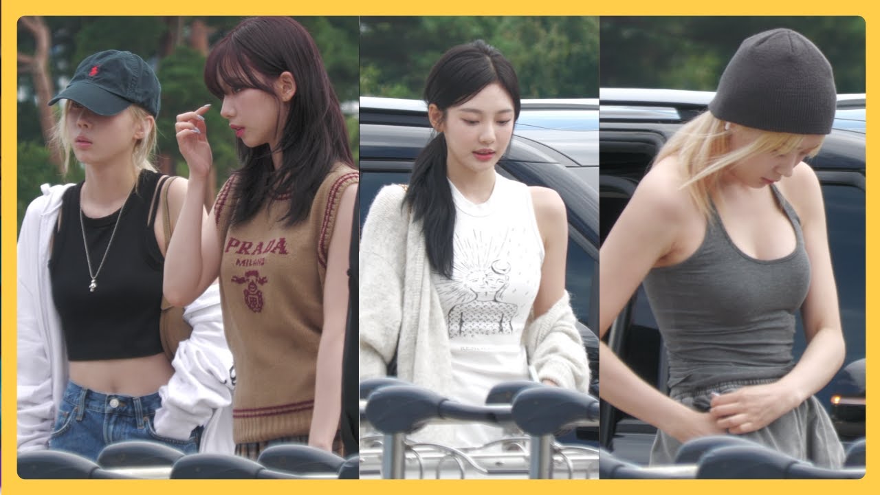 240914 #에스파 #aespa #KARINA #WINTER #NINGNING #GISELLE 인국제공항 출국 FANCAM