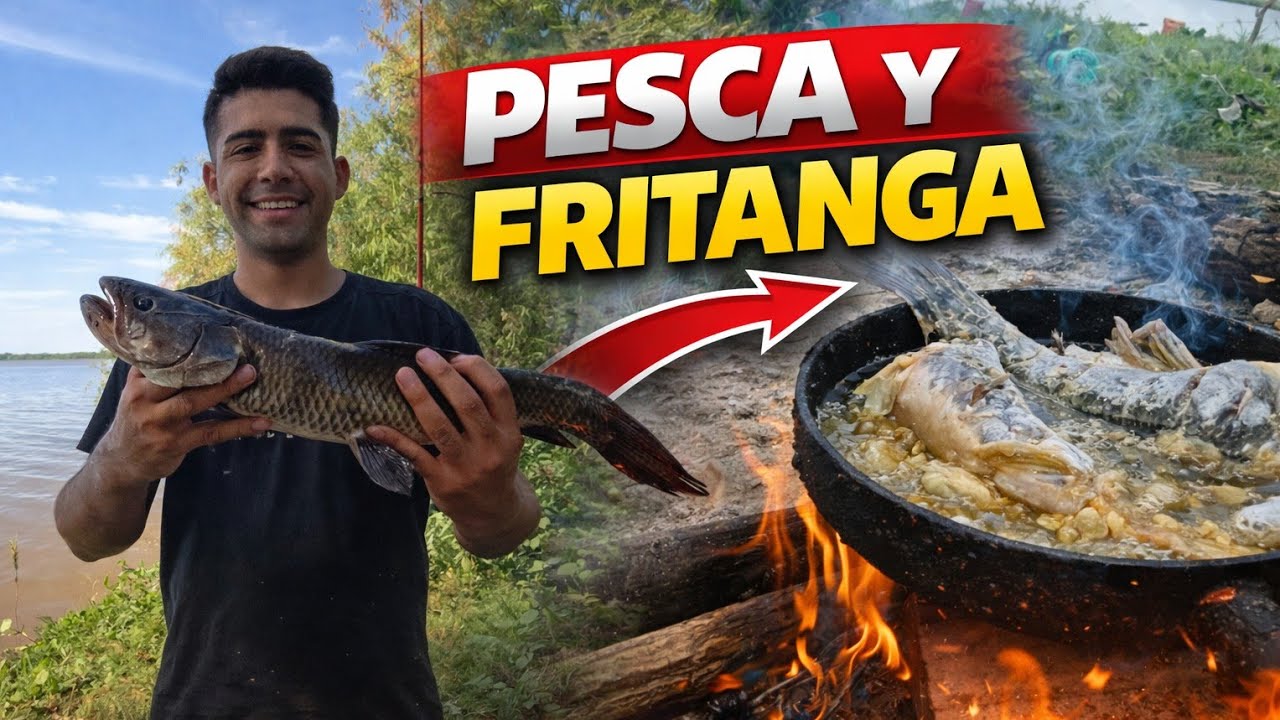 PESCA Y FRITANGA en la isla del Dique Roggero 🎣🔥