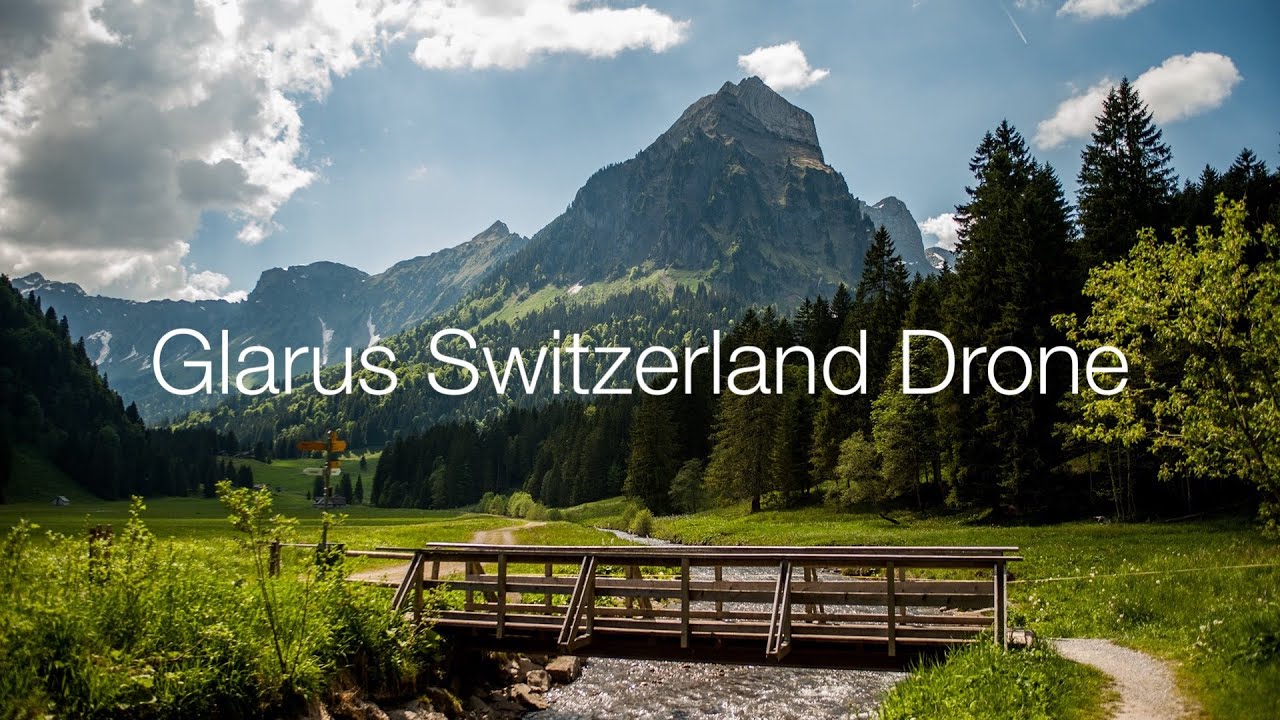 Glarus-Gl-bilten-klontalersee lake-Flums-regions-Switzerland-aerial view🇨🇭