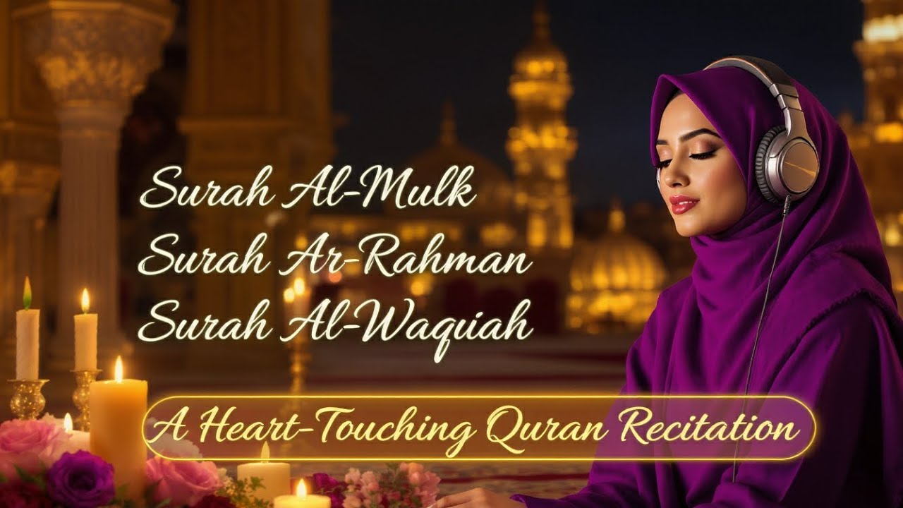 “Listen Before You Sleep 🌙 | Surah Al-Mulk, Ar-Rahman & Al-Waqiah That Will Touch Your Heart”