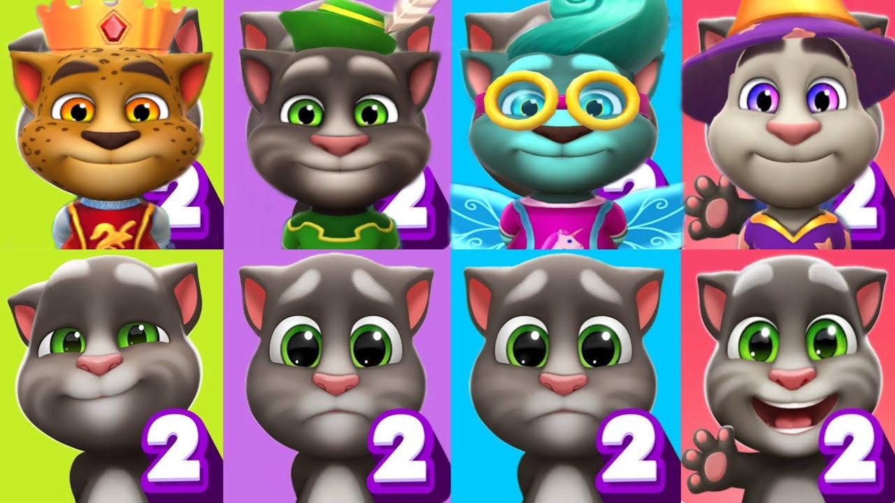 Island Vs Castle - 8 Colors | My Talking Tom 2 Vs My Talking Baby Tom 2