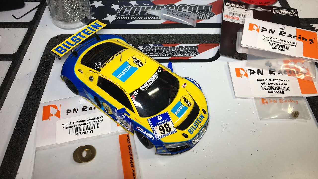 Kyosho Mini-Z Maintenance- PN Pressure Plates & Servo Gears