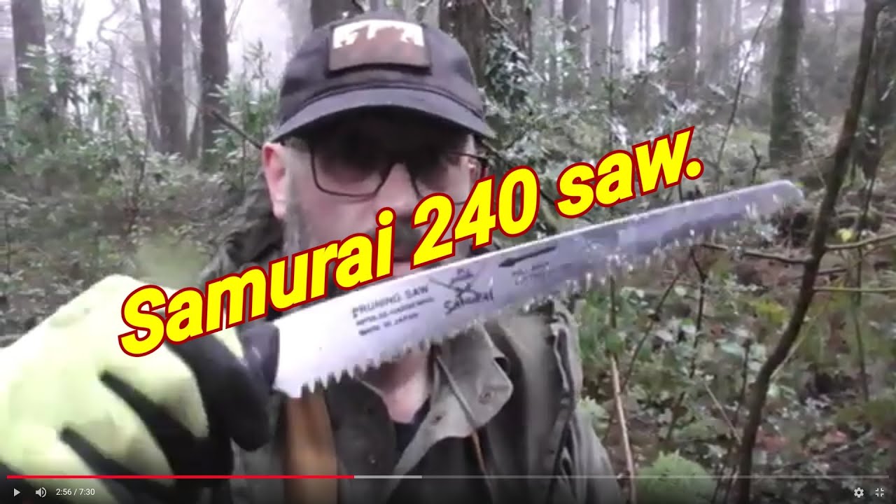 Samurai 240mm straight pull saw, first impressions in the field