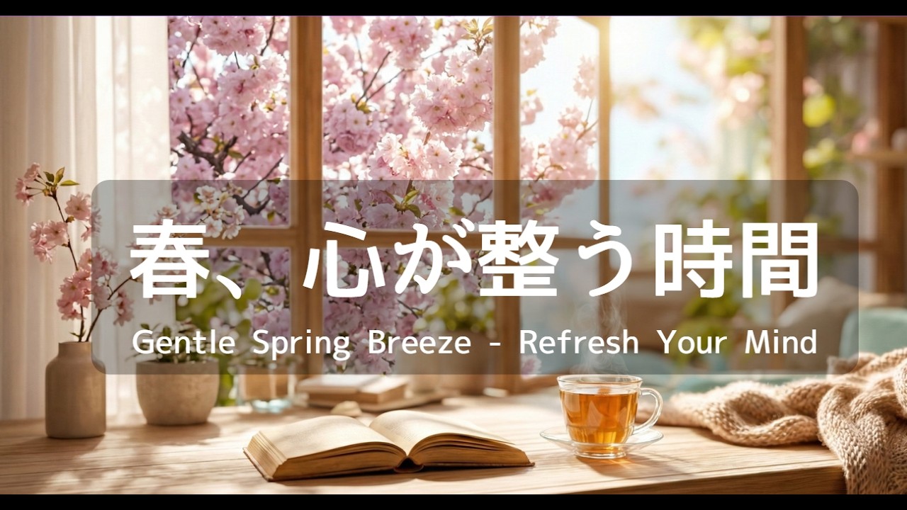 【癒しBGM】心が軽くなる穏やかな春の午後に｜自律神経を整えるカフェジャズ60分 – リラックス・睡眠・作業