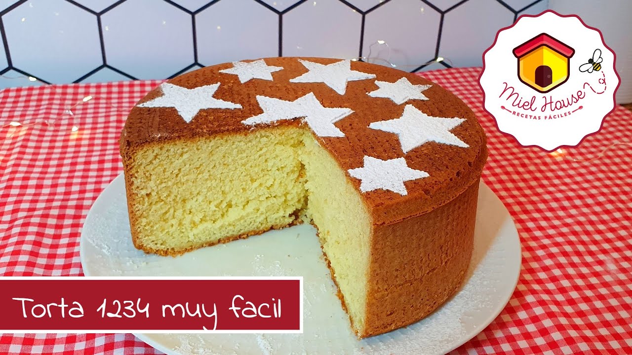 Como hacer la TORTA 1234 esponjosa, fácil y muy económica