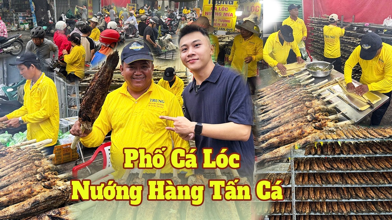 Nhộn nhịp PHỐ CÁ LÓC NƯỚNG bán cả 1000 con trong Ngày Vía Thần Tài, khách ghé mua liên tục